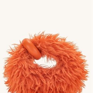 New Abacus Faux Fur Mini Top Handle Bag - Orange